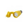 Watertight Devices, Twist-Lock Connector, 20A, 3 Phase 250V AC, 3 Pole, 4 Wire, Thermoplastic elastomer, NEMA L15-20R, Yellow view 1