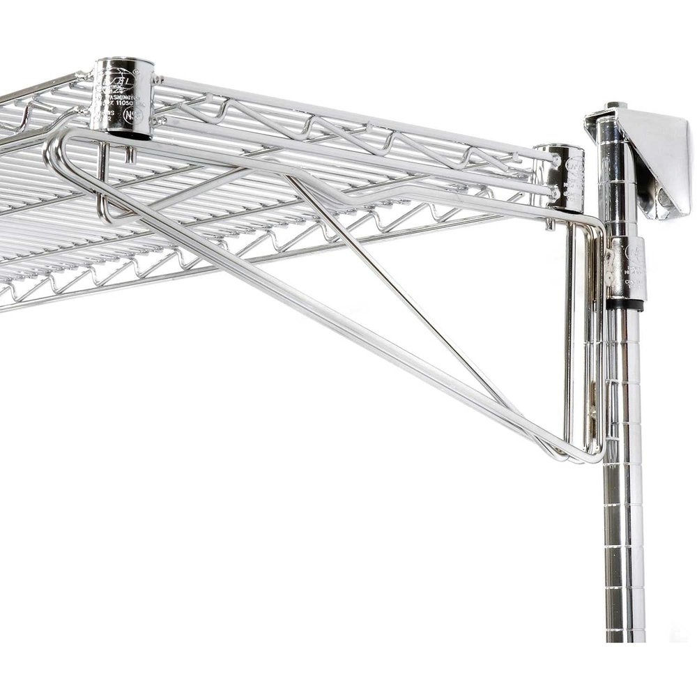 Nexel Additional Level for Wall Mount Wire Shelf, Chrome, 24" W x 14" D