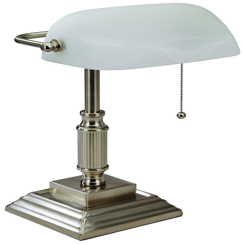 V-Light Banker's Desk Task Lamp, Brushed Nickel (VS688029BN)