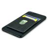 Dockem Adhesive Wallet with 2 Card Slots: Removable Stick-on Card Wallet for Smartphones: Twill Style Synthetic Leather Card Holder for iPhone, Android, and More [Black and Grey] view 3