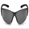 Pyramex Trulock Safety Glasses, Black Frame/Gray H2X Anti-Fog Lens view 1