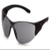Pyramex Trulock Safety Glasses, Black Frame/Gray H2X Anti-Fog Lens view 2