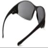 Pyramex Trulock Safety Glasses, Black Frame/Gray H2X Anti-Fog Lens view 4