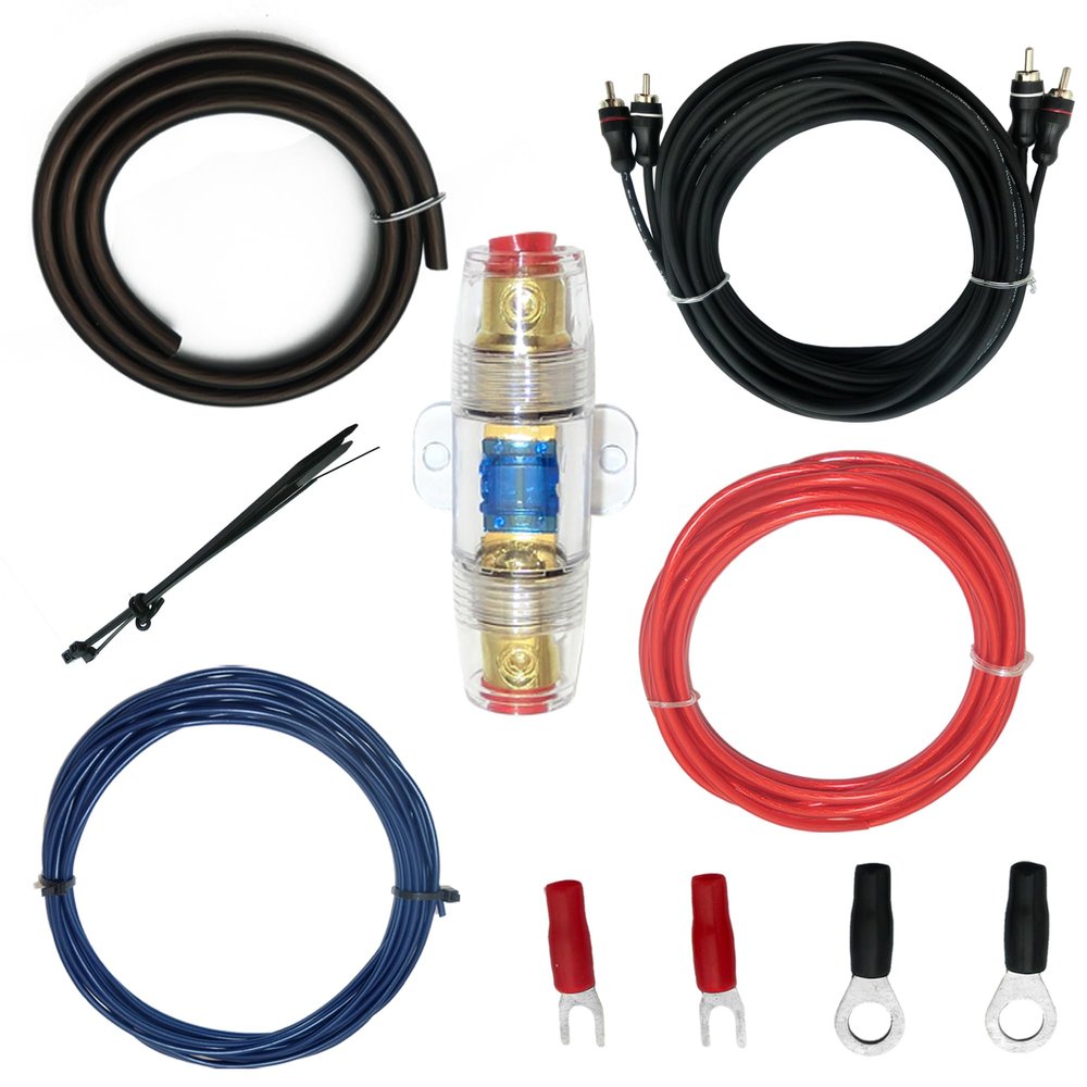 10 Gauge Amp Kit Amplifier Install Wiring Complete 10 Ga Installation Cables 600W