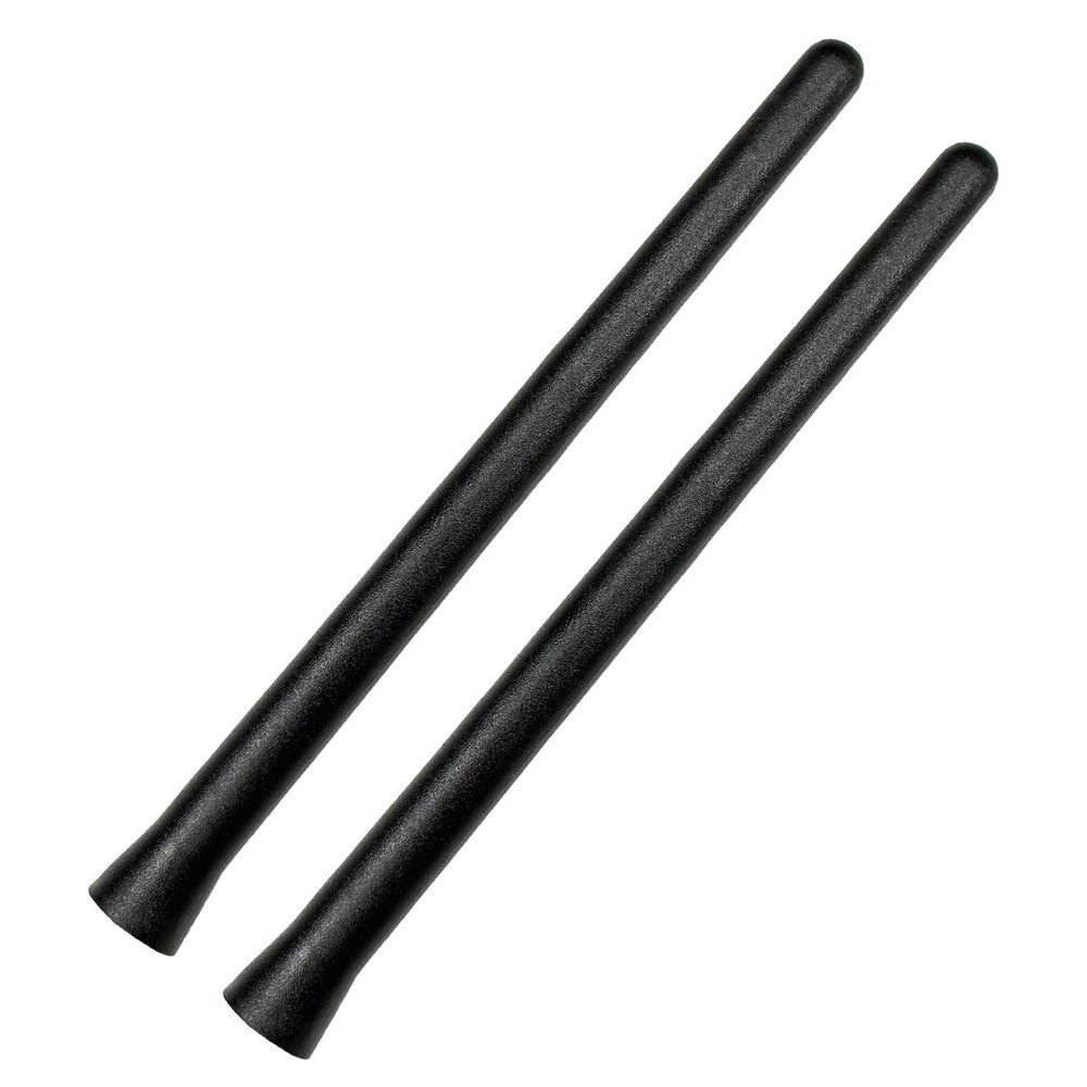 The Original 6 3/4 Inch for Harley Davidson Touring Electra Ultra Classic Firefighter FLHTCU (2010) - 2 Pack - Short Rubber Antenna - Premium Reception - German Engineered