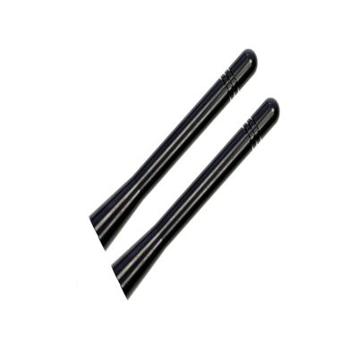 Made in USA - 4 Inch Black Aluminum Antenna for Harley Davidson Electra Glide Ultra Classic Low FLHTCUL (2015-2023) - 2 Pack