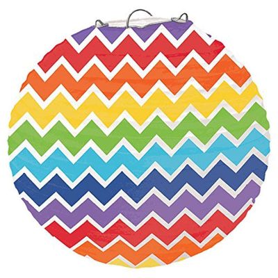 Amscan 241600.90 Paper Lanterns 15 1/2 inches Rainbow