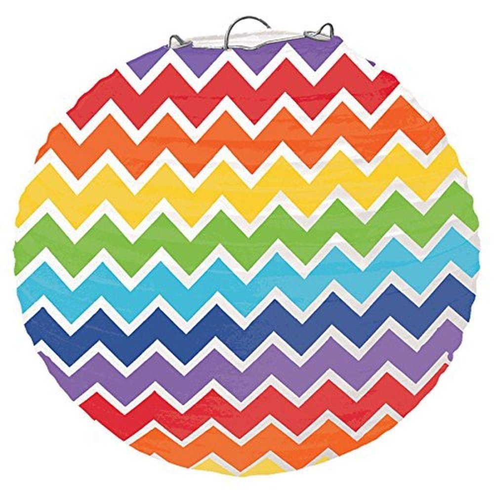 Amscan 241600.90 Paper Lanterns 15 1/2 inches Rainbow