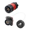 CNLINKO 3 Pin Power Industrial Circular Connector, Male Plug & Female Panel Mount Receptacles Socket Jack, Outdoor Waterproof IP67, AC DC view 1