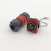 CNLINKO 4 Pin Power Industrial Circular Connector, Male Plug & Female Panel Mount Receptacles Socket Jack, Outdoor Waterproof IP67, AC DC view 2