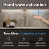 EShine Hand Wave Activated Under Cabinet LED Lighting Kit, Dimmable, 6-Pack 7 in - Touchless Dimming Control, Black Under Counter Lights for Kitchen, Garage, Office, Shelf - Warm White (3000K) view 2