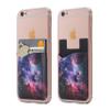 (Two) Galaxy cell phone stick on wallet card holder phone pocket for iPhone, Android and all smartphones. view 1