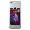 (Two) Galaxy cell phone stick on wallet card holder phone pocket for iPhone, Android and all smartphones. view 2