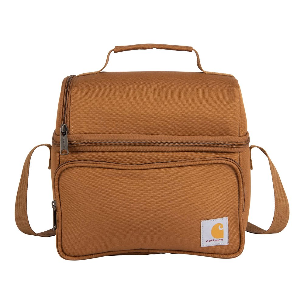 Carhartt Camping Cooler, Worksite Lunchbox, Soft Shell Lunch Bag for Construction Sites, Work and Everyday Use, Brown