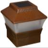 GSL SS-GSL-PL249 4 X 4 Wood Grain Texture Solar Post Cap view 1