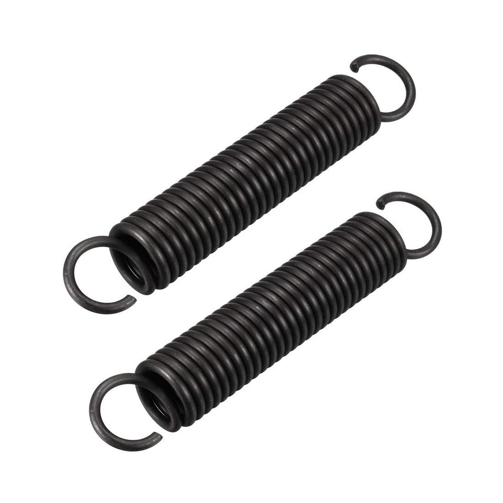 uxcell Extension Spring - 2.5mm Wire Dia, 18mm OD, 110mm Free Length Spring Steel Small Dual Hook Tension Spring 2 Pcs