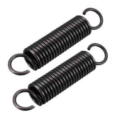 uxcell Extension Spring - 2.5mm Wire Dia , 18mm OD , 90mm Free Length Spring Steel Small Dual Hook Tension Spring 2pcs