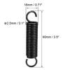uxcell Extension Spring - 2.5mm Wire Dia , 18mm OD , 90mm Free Length Spring Steel Small Dual Hook Tension Spring 2pcs view 2