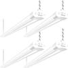 hykolity 4 Pack Linkable LED Shop Light, 4FT 42W [250W Equivalent], 4400lm, 5000K Daylight, with Plug, Utility Light Fixture, Hanging or Surface Mount, White view 1