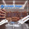 hykolity 4 Pack Linkable LED Shop Light, 4FT 42W [250W Equivalent], 4400lm, 5000K Daylight, with Plug, Utility Light Fixture, Hanging or Surface Mount, White view 3