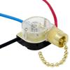 ZE-110 3 Wire Pull Light Switch Replacement Repair Kit 2 Circuit 6A 125VAC 3A 250VAC for Ceiling Fans, Wall Sconces, Floor Lamps, Table Lamps, Vanity Lights, Light Fixtures - Brass Finish view 1
