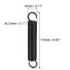 uxcell Extension Spring - 2.5mm Wire Dia, 18mm OD, 115mm Free Length Spring Steel Small Dual Hook Tension Spring 2pcs view 2