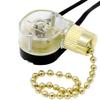 ZE-109 E89885 2 Wire Pull Light Switch Replacement Repair Kit On-Off 1 Circuit 1 Position Single Pole Single Through SPST 6A125VAC 3A250VAC for Ceiling Fans, Wall Sconces, Floor Table Lamps - Brass view 1
