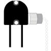 ZE-109 E89885 2 Wire Pull Light Switch Replacement Repair Kit On-Off 1 Circuit 1 Position Single Pole Single Through SPST 6A125VAC 3A250VAC for Ceiling Fans, Wall Sconces, Floor Table Lamps - Brass view 3