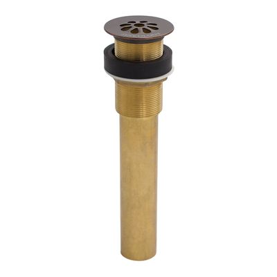 SinkSense 1.5" Grid Sink Drain in Aged Copper  No Overflow