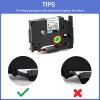 GREENCYCLE Compatible for TZe-221 TZe221 TZ221 TZ-221 AZE Tape 9mm 0.35 Inch 3/8" Black on White Laminated Label Tape for Ptouch PTD210 PT-H100 PTH110 PT-D400AD PTD600 PT-1290, 1 Pack view 3