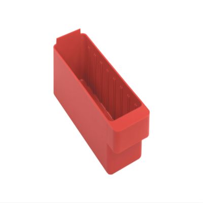 Quantum QED501RD Storage Systems Super Tuff Euro Drawers | Oil Chemical Resistant Tray Organizer for Industrial Kitchen Automotive Warehouse | 11.62"L x 3.75"W x 4.62"H, Red, Polystyrene (Case of 24)