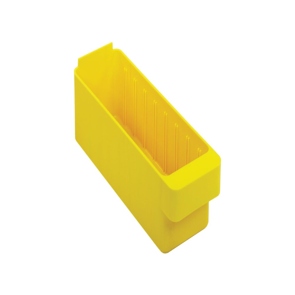 Quantum QED501YL Storage Systems Super Tuff Euro Drawers | Oil Chemical Resistant Tray Organizer for Healthcare Manufacturing Warehouse | 11.62"L x 3.8"W x 4.62"H, Yellow, Polystyrene (Case of 24)