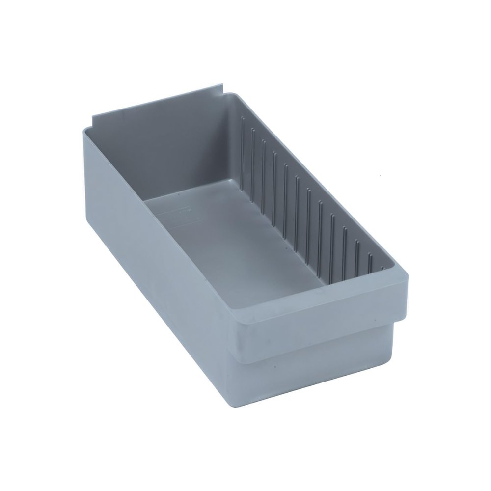 QUANTUM STORAGE SYSTEMS QED606GY Super Tuff Euro Heavy Duty Parts Organizer Gray Bins 18" L x 9" W x 5" H 24 Pack