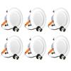 Light Blue USA LB13124 (6-Pack) 4-Inch LED Downlight Retrofit, 10W (75W Equivalent), 2700K Warm White, Dimmable, LED Retrofit Recessed Lighting Kit Fixture, 800 Lumens, ETL-Listed view 1