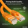 GEARit Cat 6 Ethernet Cable (24-Pack 1.5 Feet) Cat6 Network Patch, 10Gbps, RJ45, Snagless Cord, Gold-Plated Connectors, Internet for PC, TV, Tablet, Router, Printer, Servers, IT Data Center - Orange view 2