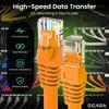GEARit Cat 6 Ethernet Cable (24-Pack 1.5 Feet) Cat6 Network Patch, 10Gbps, RJ45, Snagless Cord, Gold-Plated Connectors, Internet for PC, TV, Tablet, Router, Printer, Servers, IT Data Center - Orange view 3