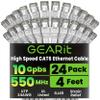 GEARit Cat 6 Ethernet Cable (24-Pack 4 Feet) Cat6 Network Patch, 10Gbps, RJ45, Snagless Cord, Gold-Plated Connectors, Internet for PC, TV, Tablet, Router, Printer, Servers, IT Data Center - White view 1
