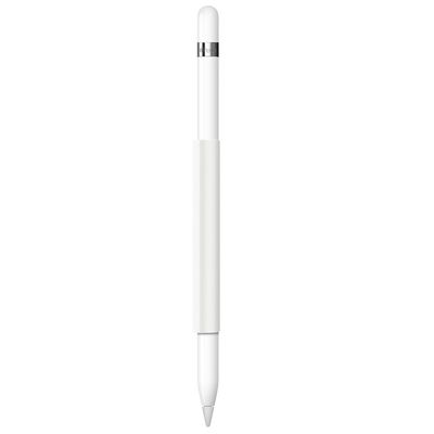 FRTMA Compatible with Apple Pencil Magnetic Sleeve, Soft Silicone Holder Grip Compatible with Apple iPad Pro Pencil, Ivory White (Apple Pencil Not Included)