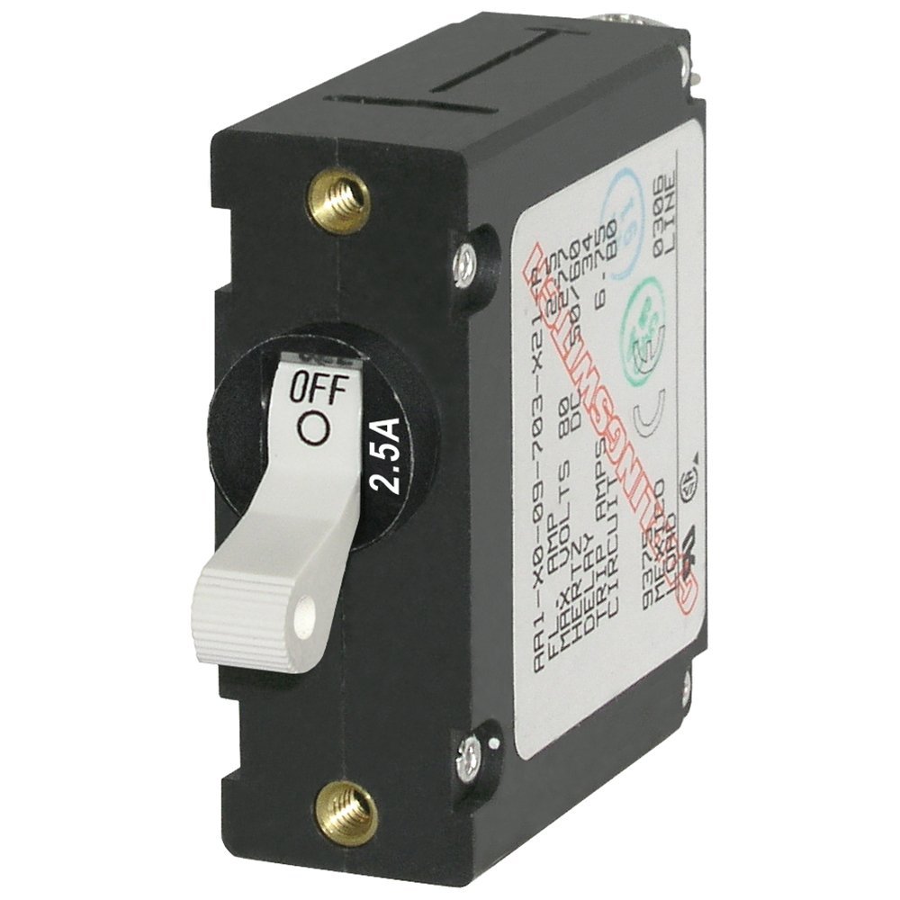 Blue Sea Systems 7197 A-Series Toggle Circuit Breaker - Single Pole,Beige