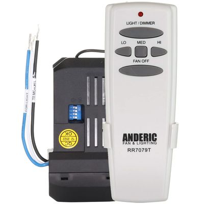 Anderic Universal Remote and Receiver Kit Works Any 3-Speed Ceiling Fan