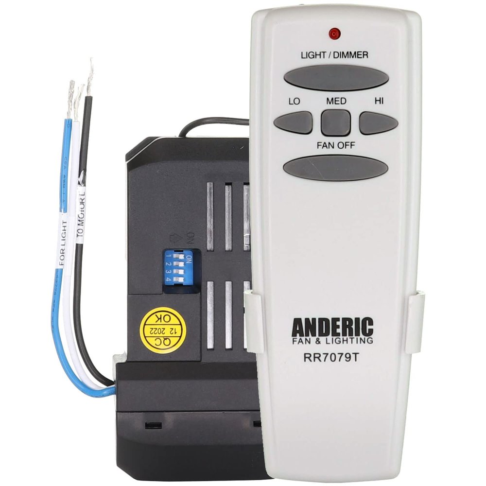Anderic Universal Remote and Receiver Kit Works Any 3-Speed Ceiling Fan