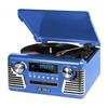 Victrola Haley Retro Bluetooth Record Player & Multimedia Center with Built-in Speakers - 3-Speed Turntable, CD Player, AM/FM Radio, 3.5mm Aux-In, Wireless Music Streaming, Blue view 1