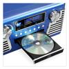Victrola Haley Retro Bluetooth Record Player & Multimedia Center with Built-in Speakers - 3-Speed Turntable, CD Player, AM/FM Radio, 3.5mm Aux-In, Wireless Music Streaming, Blue view 4