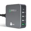 SIIG USB C Charger 5 Port 45W with Quick Charge 3.0, USB Type C & QC 3.0 Desktop Charging Station Plus Phone / Tablet Organizer Stand Black AC-PW1714-S1 view 1