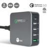 SIIG USB C Charger 5 Port 45W with Quick Charge 3.0, USB Type C & QC 3.0 Desktop Charging Station Plus Phone / Tablet Organizer Stand Black AC-PW1714-S1 view 2