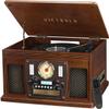Victrola Navigator 8-in-1 Bluetooth Record Player with Built-in Speakers 3 Speed Turntable, CD Player, Cassette, FM Radio, USB, RCA Out, Headphone Jack, Wireless Music Streaming, Real Wood (Espresso) view 1