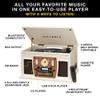 Victrola Navigator 8-in-1 Bluetooth Record Player with Built-in Speakers 3 Speed Turntable, CD Player, Cassette, FM Radio, USB, RCA Out, Headphone Jack, Wireless Music Streaming, Real Wood (Espresso) view 2