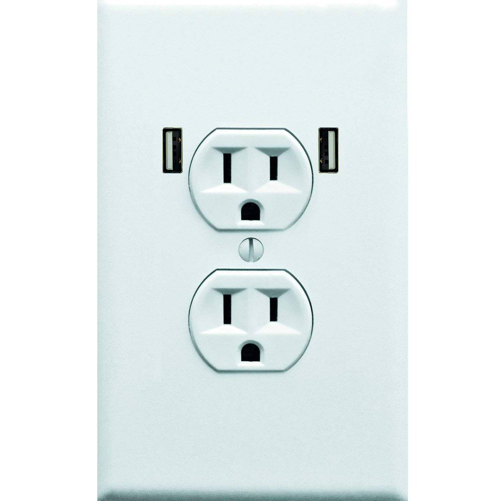Realistic Fake Electrical Outlet Prank Sticker 10 Pack. Easy To Apply Strong Adhesive Gag Power Socket and USB. Fun Stickers to Confuse Festival Goers, Bar Patrons, Airport Travelers & House Guests
