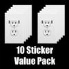 Realistic Fake Electrical Outlet Prank Sticker 10 Pack. Easy To Apply Strong Adhesive Gag Power Socket and USB. Fun Stickers to Confuse Festival Goers, Bar Patrons, Airport Travelers & House Guests view 3