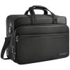 Ytonet Laptop Briefcases for Men, 17 Inch Expandable Briefcase Computer Bags for Laptop for Men, Water Resistant Multi Compartments Men's Work Bag with Luggage Strap for Bussiness Travel, Black view 1